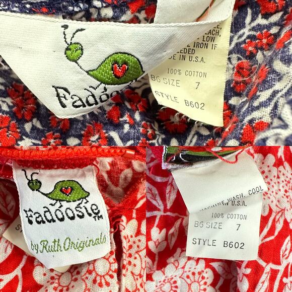 Vintage 70s Fadoosie western peasant style skirt and top set size 7 square dance - Picture 10 of 16